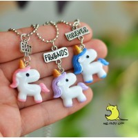 Кулоны для троих друзей "Best Friends. Единороги". Цена за 1 комплект